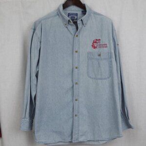Men's Vintage Dragon Systems Denim Shirt XL